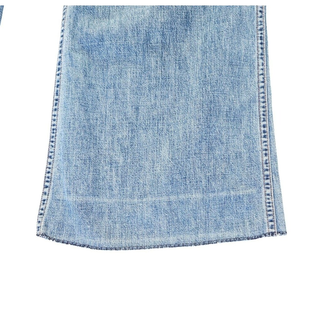 Citizens of Humanity Farrah 70s Blue Denim Jumpsuit XS 100% Cotton Flare Leg - Picture 8 of 10